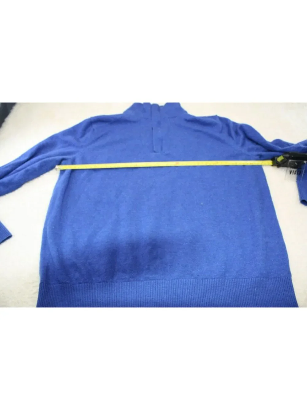 Banana Republic Mens Half-Zip Sweater Blue XL Merino Wool Casual Lightweight Pre